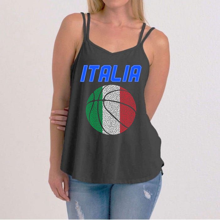 Italy Basketball Jersey Flag Italia Women's Strappy Tank