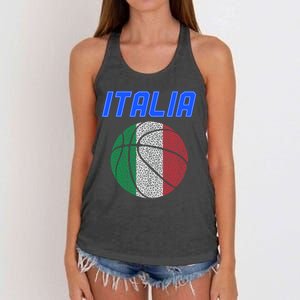 Italy Basketball Jersey Flag Italia Women's Knotted Racerback Tank