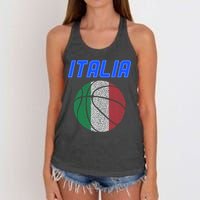 Italy Basketball Jersey Flag Italia Women's Knotted Racerback Tank