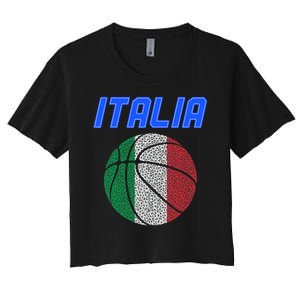 Italy Basketball Jersey Flag Italia Women's Crop Top Tee