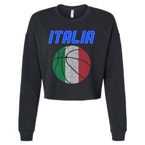 Italy Basketball Jersey Flag Italia Cropped Pullover Crew