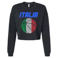 Italy Basketball Jersey Flag Italia Cropped Pullover Crew