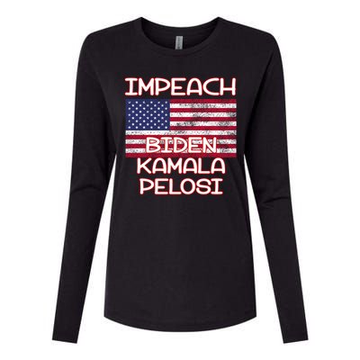 Impeach Biden Kamala Pelosi Womens Cotton Relaxed Long Sleeve T-Shirt