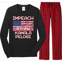 Impeach Biden Kamala Pelosi Long Sleeve Pajama Set