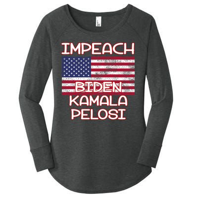 Impeach Biden Kamala Pelosi Women's Perfect Tri Tunic Long Sleeve Shirt