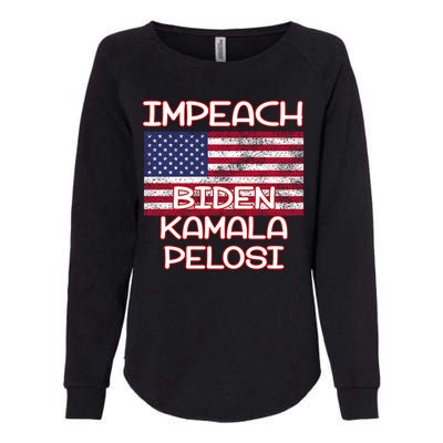 Impeach Biden Kamala Pelosi Womens California Wash Sweatshirt