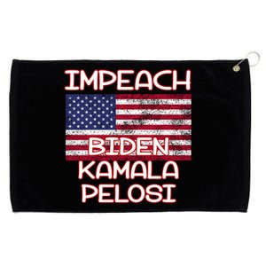 Impeach Biden Kamala Pelosi Grommeted Golf Towel