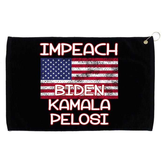 Impeach Biden Kamala Pelosi Grommeted Golf Towel