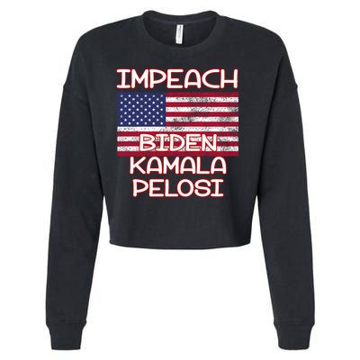 Impeach Biden Kamala Pelosi Cropped Pullover Crew