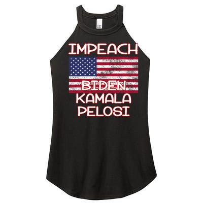 Impeach Biden Kamala Pelosi Women's Perfect Tri Rocker Tank