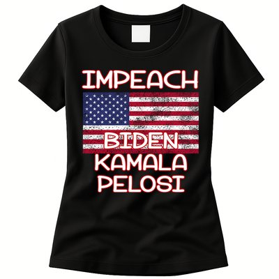 Impeach Biden Kamala Pelosi Womens T-Shirt