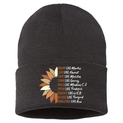 Inspiring Black Leader Black History Month Dream Like Martin Sustainable Knit Beanie