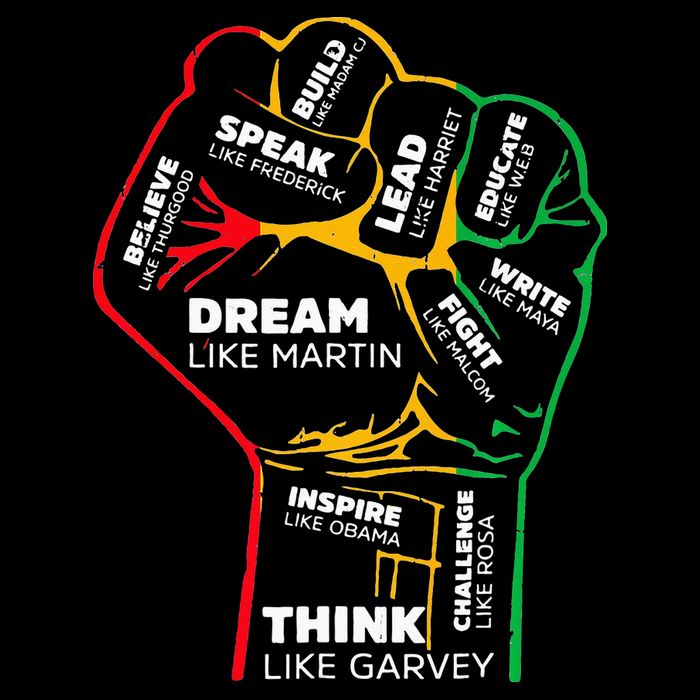 Inspiring Black Leaders Power Fist Hand BHM Sustainable Bucket Hat