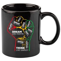 Inspiring Black Leaders Power Fist Hand BHM 11oz C Handle Ceramic Mug