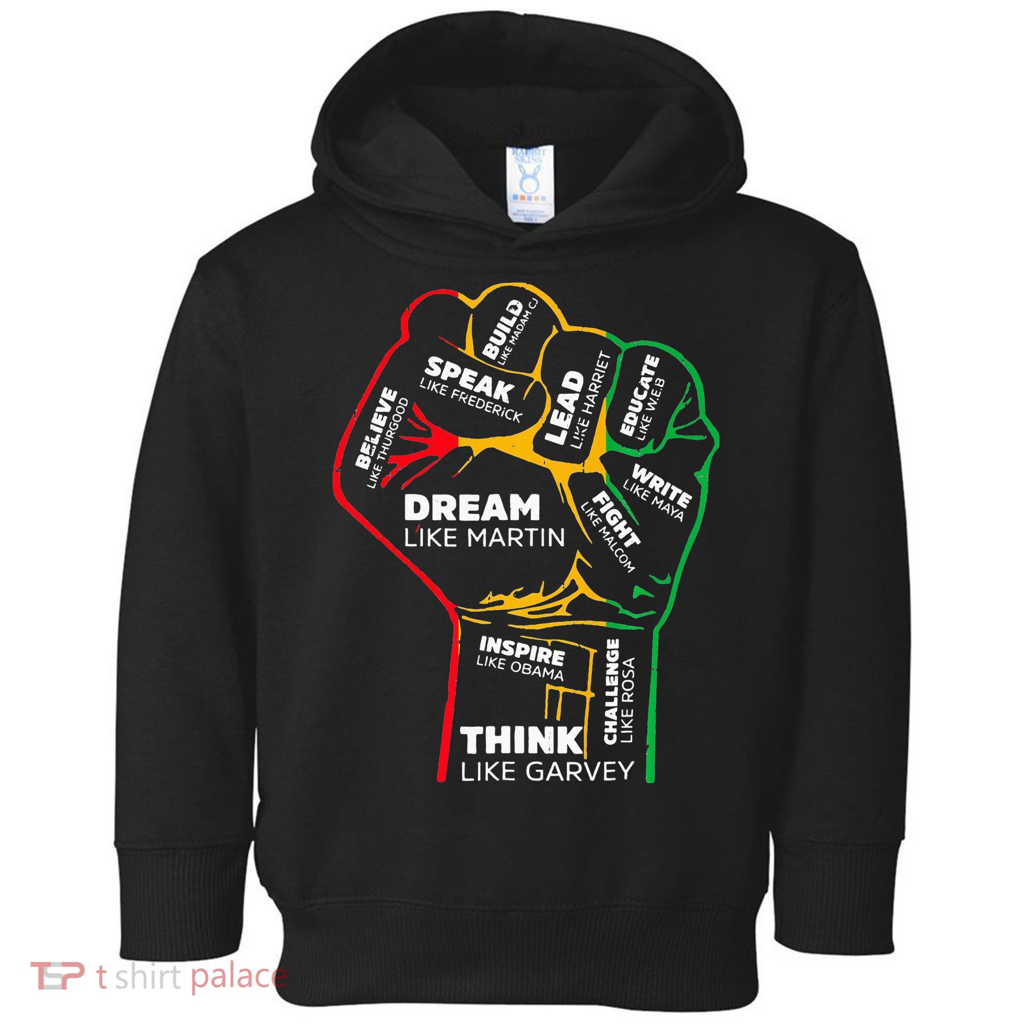 Inspiring Black Leaders Power Fist Hand BHM Toddler Hoodie