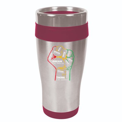 Inspiring Black Leaders Power Fist Hand BHM 16oz Travel Tumbler