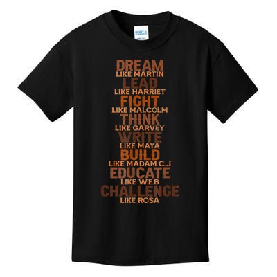 Inspiring Black Leader Black History Month Dream Like Martin Kids T-Shirt