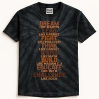 Inspiring Black Leader Black History Month Dream Like Martin Kids Tie-Dye T-Shirt