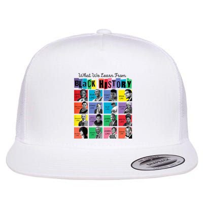 Inspirational Black Leaders Black History Month Characters Flat Bill Trucker Hat