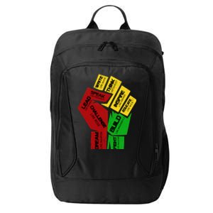 Inspiring Black Leaders Power Fist Hand Black History Month Gift City Backpack