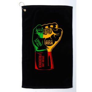 Inspiring Black Leaders Fist Black History Month Funny Gift Platinum Collection Golf Towel