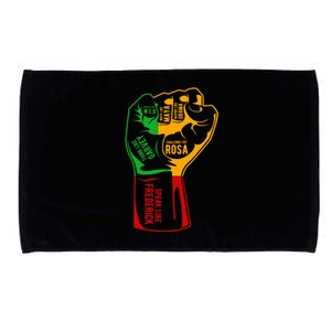 Inspiring Black Leaders Fist Black History Month Funny Gift Microfiber Hand Towel