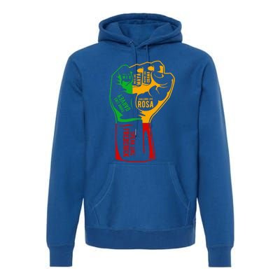 Inspiring Black Leaders Fist Black History Month Funny Gift Premium Hoodie