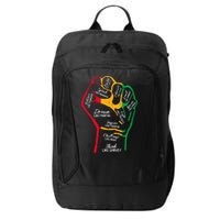 Inspiring Black Leaders Power Fist Hand Black History Month City Backpack