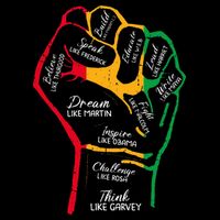 Inspiring Black Leaders Power Fist Hand Black History Month Impact Tech Backpack
