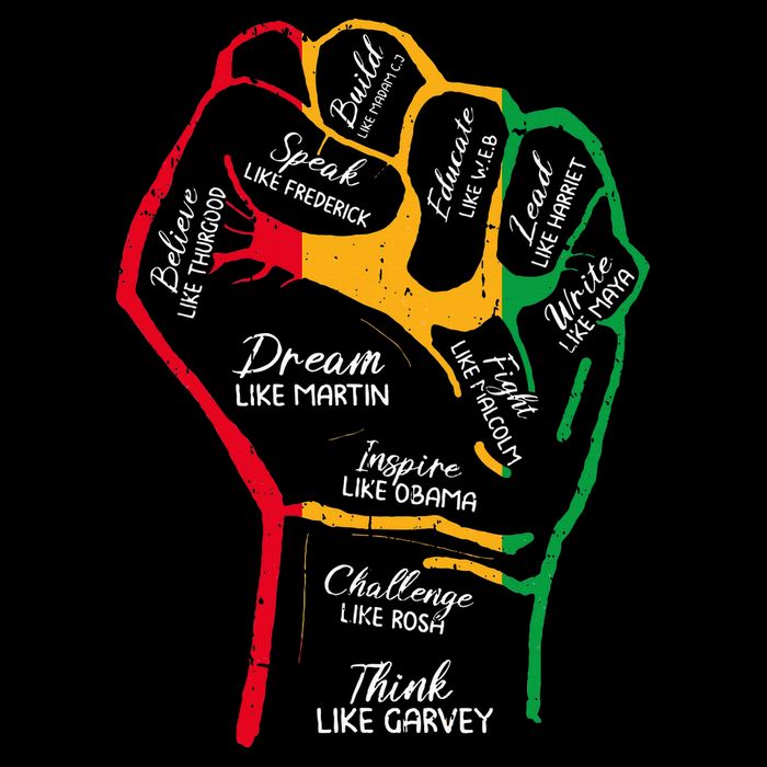 Inspiring Black Leaders Power Fist Hand Black History Month Impact Tech Backpack