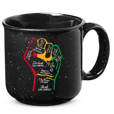 Inspiring Black Leaders Power Fist Hand Black History Month 15oz Campfire Ceramic Mug