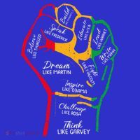 Inspiring Black Leaders Power Fist Hand Black History Month Tall T-Shirt