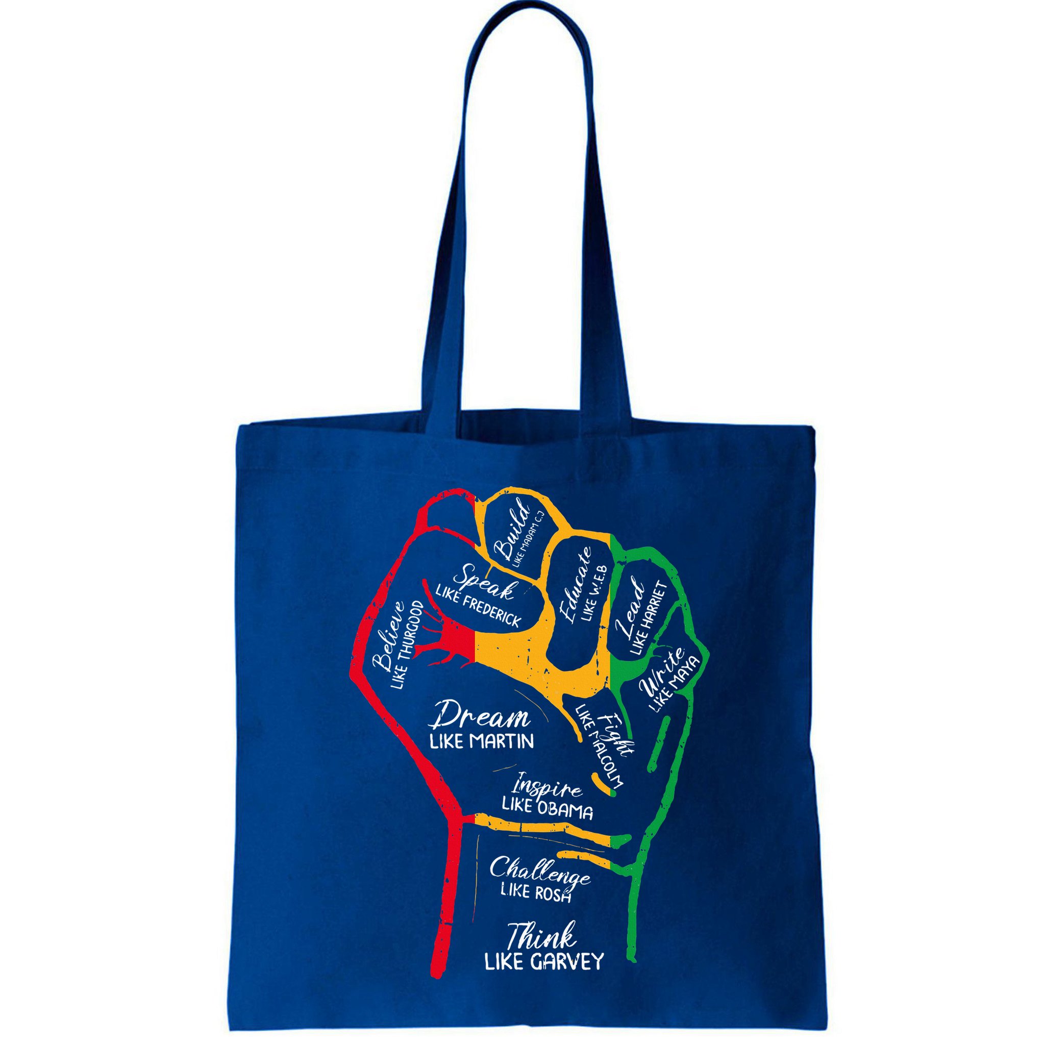 Inspiring Black Leaders Power Fist Hand Black History Month Bag