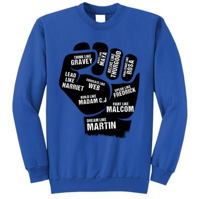 Inspiring Black Leaders Power Fist Hand Black History Month Great Gift Sweatshirt