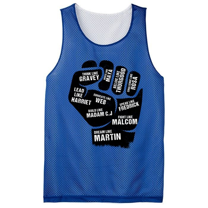 Inspiring Black Leaders Power Fist Hand Black History Month Great Gift Mesh Reversible Basketball Jersey Tank