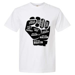 Inspiring Black Leaders Power Fist Hand Black History Month Great Gift Garment-Dyed Heavyweight T-Shirt