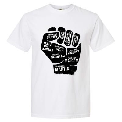 Inspiring Black Leaders Power Fist Hand Black History Month Great Gift Garment-Dyed Heavyweight T-Shirt