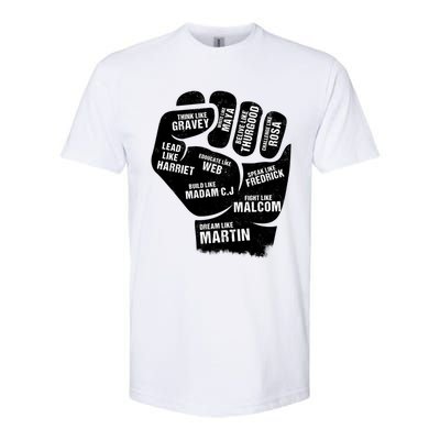 Inspiring Black Leaders Power Fist Hand Black History Month Great Gift Softstyle CVC T-Shirt