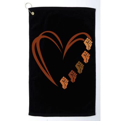 Inspiring Black Leaders Power Fists Hand Black History Month Gift Golf Towel