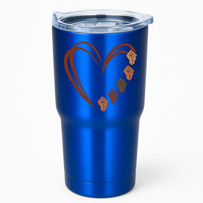 Inspiring Black Leaders Power Fists Hand Black History Month Gift Tumbler