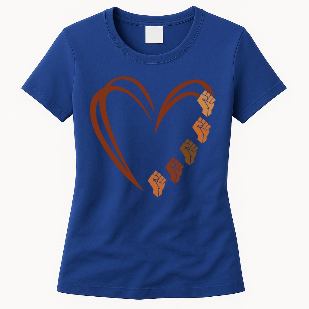 Inspiring Black Leaders Power Fists Hand Black History Month Gift Womens T-Shirt