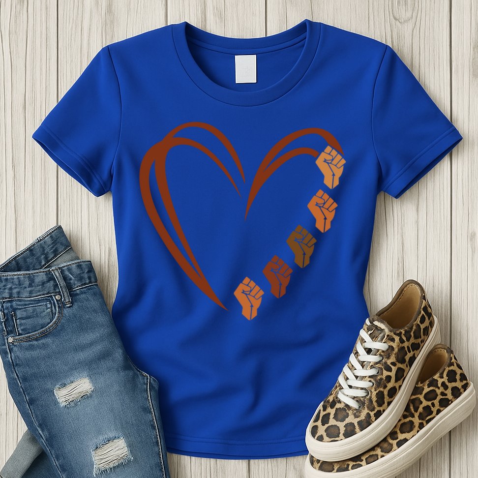 Inspiring Black Leaders Power Fists Hand Black History Month Gift Womens T-Shirt