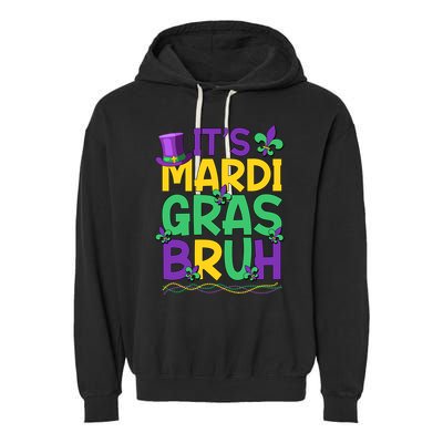 Its Bruh Mardi Gras Bruh Garment-Dyed Fleece Hoodie