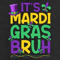 Its Bruh Mardi Gras Bruh Adult Drive Performance Visor