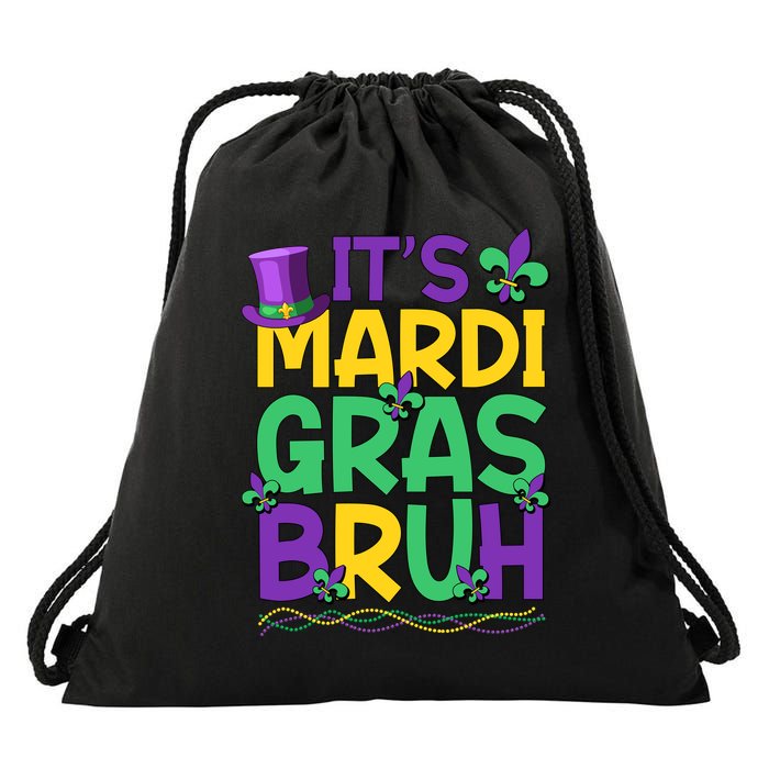 Its Bruh Mardi Gras Bruh Drawstring Bag