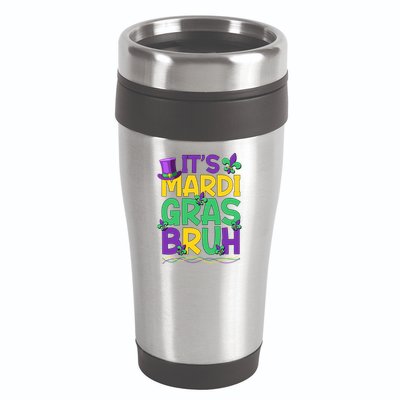 Its Bruh Mardi Gras Bruh 16oz Travel Tumbler