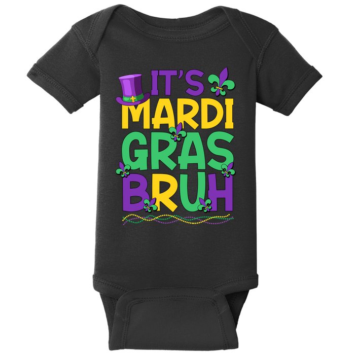Its Bruh Mardi Gras Bruh Baby Bodysuit