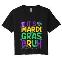 Its Bruh Mardi Gras Bruh Crop Top
