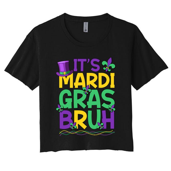Its Bruh Mardi Gras Bruh Crop Top
