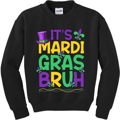 Its Bruh Mardi Gras Bruh Kids Sweatshirt